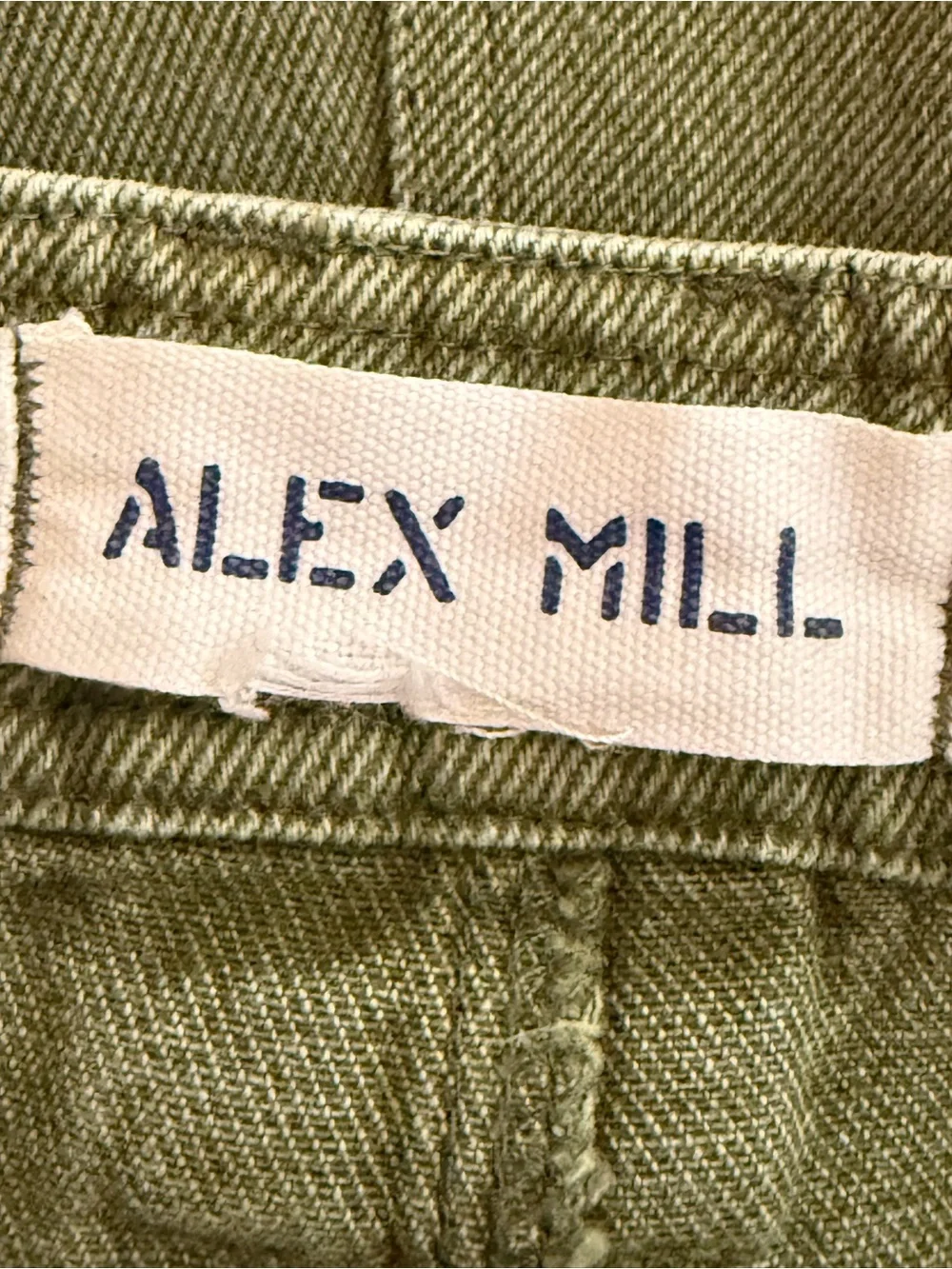 Alex Mill Pheobe Utility Cotton Cargo Pants Army Olive Green, size 30 - Picture 11 of 14
